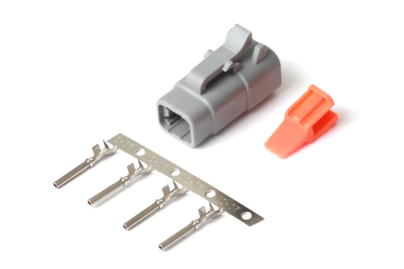 Plug and Pins Only - Male Deutsch DTM-4 Connector (7.5 Amp) – Haltech HT-031002