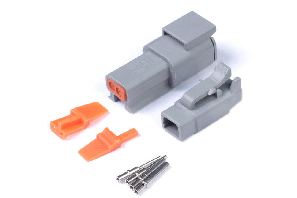 Plug and Pins Only - Matching Set Deutsch DTM-2 Connectors (7.5 Amp) – Haltech HT-031012