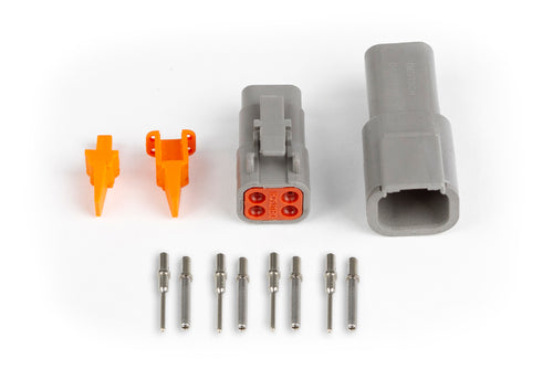 Plug and Pins Only - Matching Set Deutsch DTM-4 Connectors (7.5 Amp)