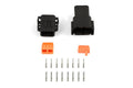 Plug and Pins Only - Matching Set of Deutsch DTM-8 Connectors (Black Keyway B -7.5 Amp) – Haltech HT-031018
