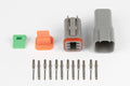 Plug and Pins Only - Matching Set of Deutsch DT-6 Connectors  (DT06-6S + DT04-6P) - ( 13 Amp) – Haltech HT-031115