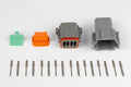 Plug and Pins Only - Matching Set of Deutsch DT-8 Connectors  (DT06-8S + DT04-8P) - ( 13 Amp) – Haltech HT-031116